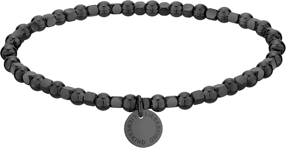 LIEBESKIND Beads-Armband LJ-0597-B-17 IP Roségold Schwarz, Schwarz