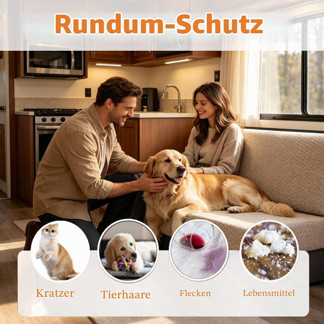 Wohnmobil Sitzbezüge, 2 Stück (1 Set) Stretch Wohnwagen Sitzpolster Bezüge Jacquard RV-Sitzbezüge St