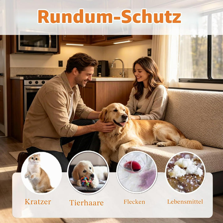 Wohnmobil Sitzbezüge, 2 Stück (1 Set) Stretch Wohnwagen Sitzpolster Bezüge Jacquard RV-Sitzbezüge St