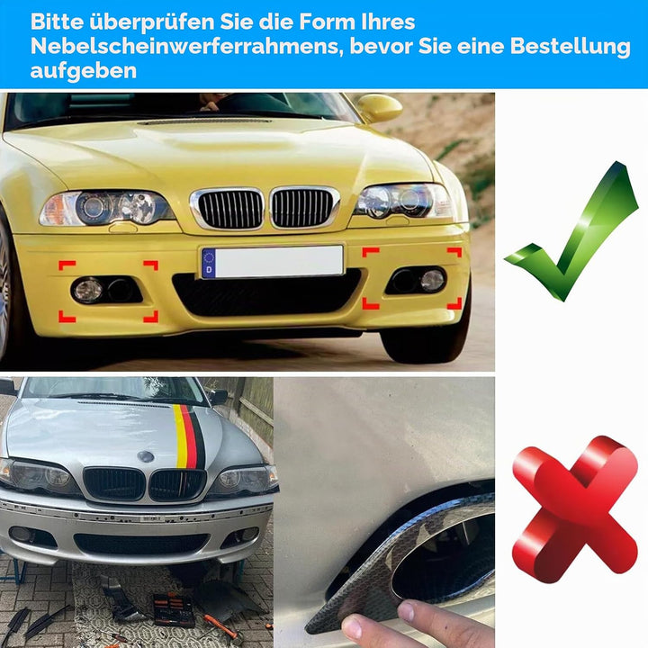 2 PCS Kompatibel mit BMW 3er E46 M3 Nebelscheinwerfer Gitter 2001-2006 NebelscheinwerferRahmen E46 M