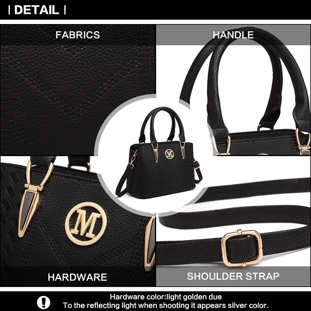 Miss Lulu Handtasche Damen Mittelgross Henkeltasche Elegante Schultertasche Tasche für Damen mit Lyc