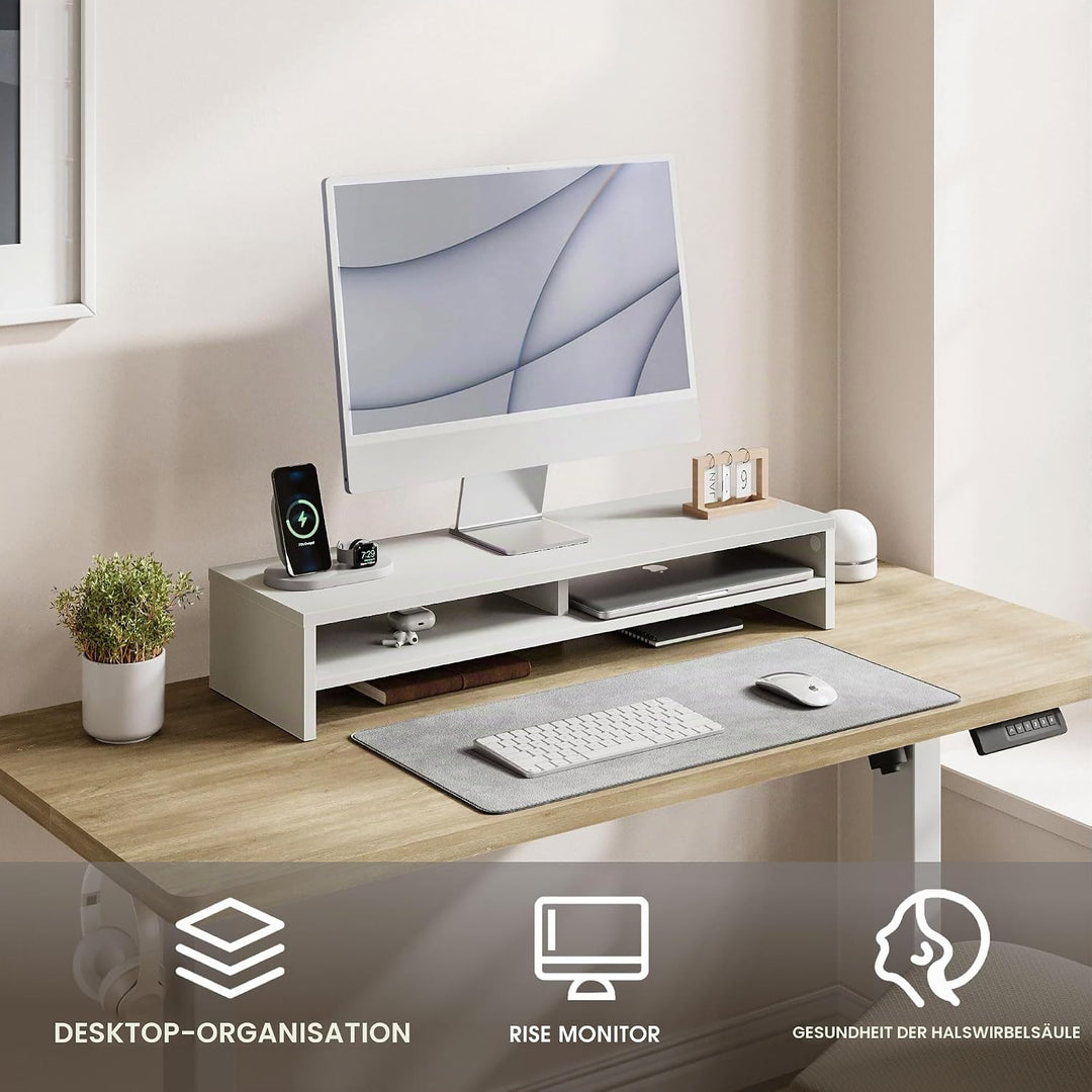 Fenge Dual Monitorständer Riser 2 Etagen Bildschirmständer für Computer PC Laptop Drucker TV, Schrei