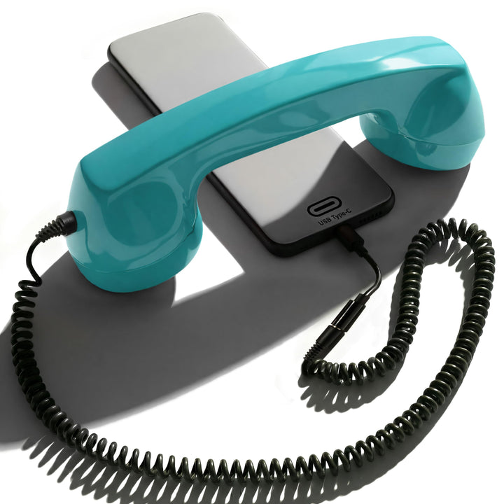 Opis 60s Micro - Retro Handyhörer für Android Smartphones, Tablets, Notebooks und Handys in der Form