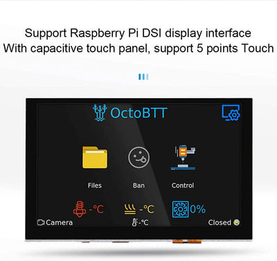 BIGTREETECH Octopus V1.1 Steuerplatine + PI TFT50 Touchscreen + 8 TMC2209 Treiber für 3D Drucker Upg