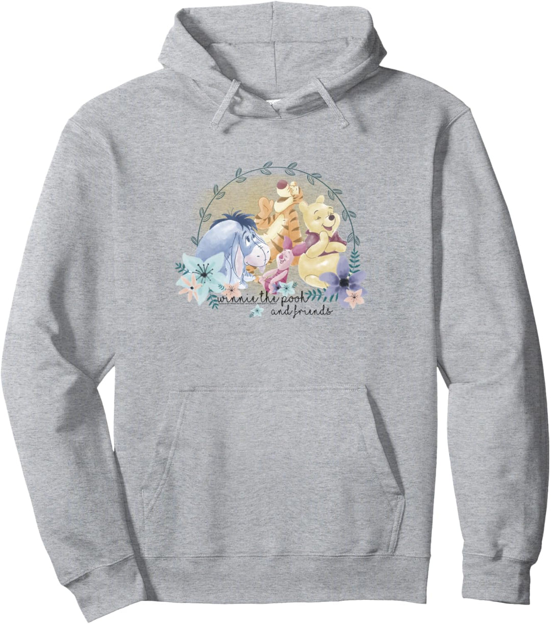 Disney Winnie The Pooh Group Shot All Friends Here Pullover Hoodie