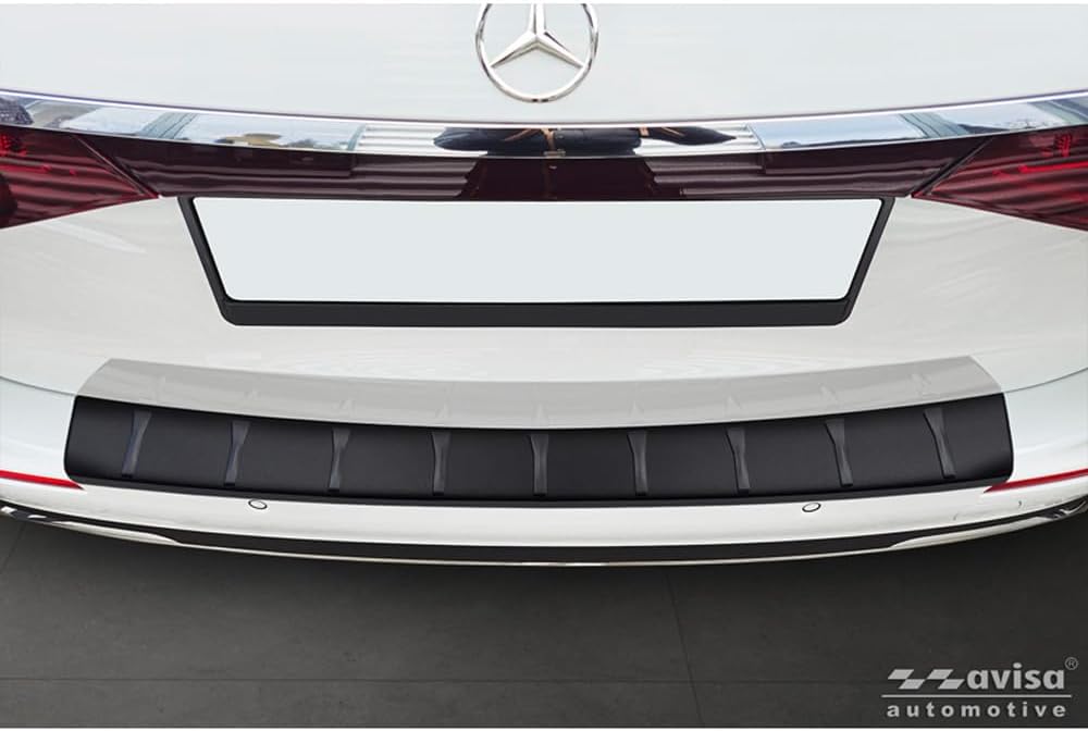 Avisa Matt-Schwarz Edelstahl Heckstossstangenschutz kompatibel mit Mercedes E-Klasse (S214) Kombi 20