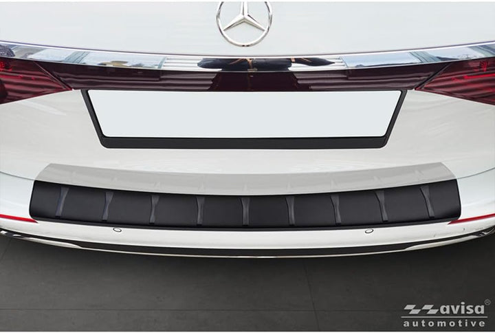 Avisa Matt-Schwarz Edelstahl Heckstossstangenschutz kompatibel mit Mercedes E-Klasse (S214) Kombi 20