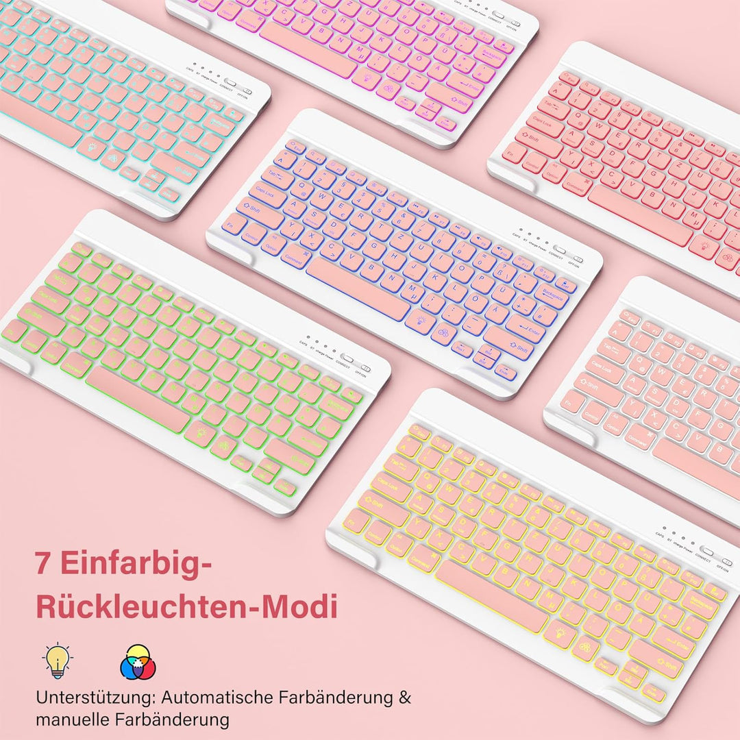CC Store Hülle mit Tastatur für iPad Air 13 Zoll M3 2025/M2 2024, iPad Pro 12.9 Zoll 6/5/4/3 Gen, Ma
