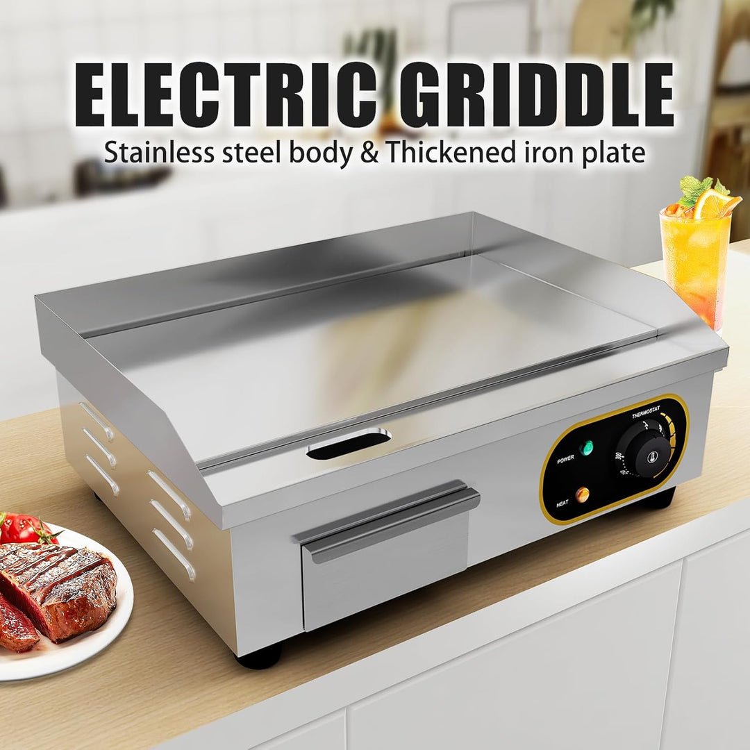 Grillplatte Elektrisch, 54cm Profi Gastro Elektrogrill Elektrische Grillplatte Elektro Tischgrill Ga