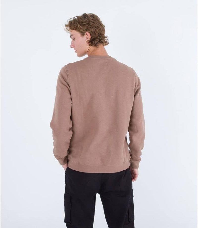 Hurley Herren Applikation Crew Sweatshirt S Taupe, S Taupe