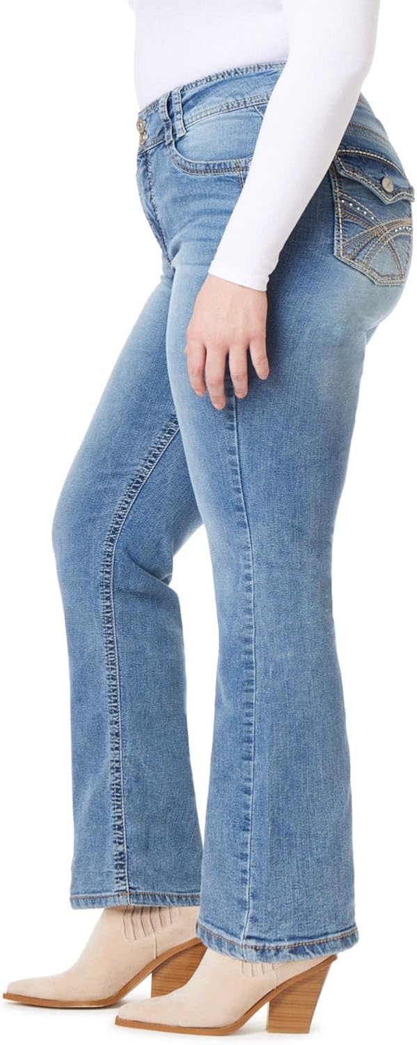 WallFlower Damen Instastretch Luscious Curvy Bootcut Jeans Standard 0 Andrea, 0 Andrea