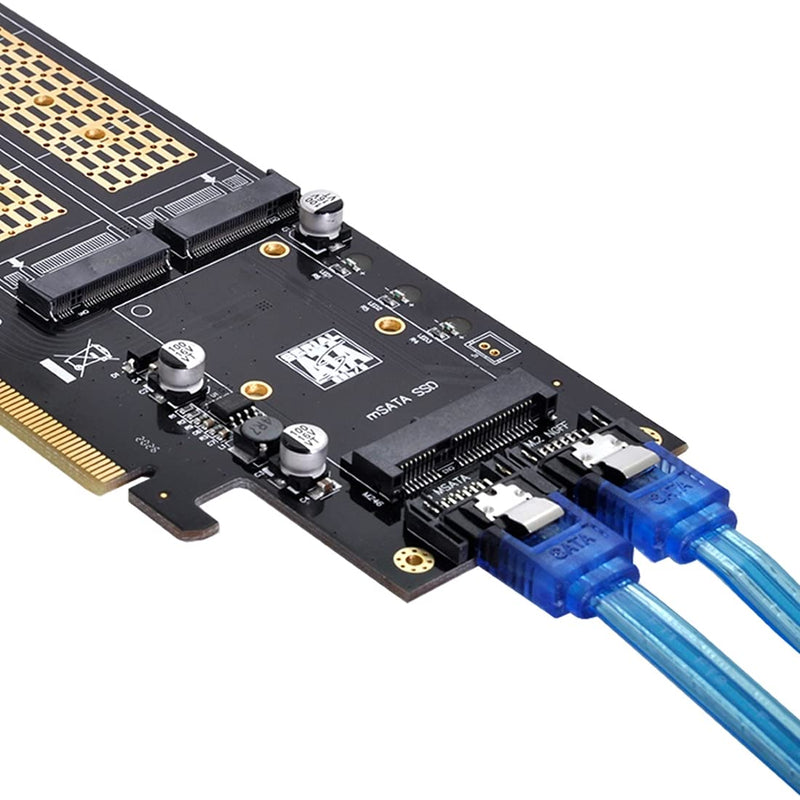 chenyang CY Dual SATA & PCI Express PCI-E 3.0 zu NGFF NVME M.2 MSATA M-Schlüssel B/M-Schlüssel SSD K