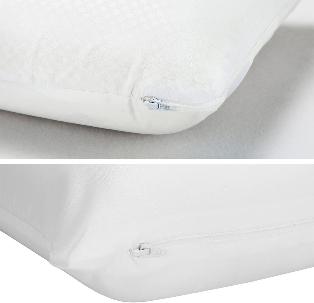 Pikolin Home - Ergonomisches viskoelastisches Kissen mit doppeltem, anpassbarem Bezug mit Memory-Foa