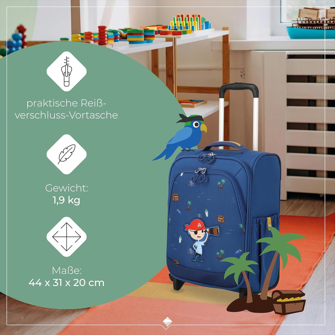 Travelite Kinderkoffer mit 2 Rollen für Mini-Weltentdecker, Handgepäck Kindertrolley MINIMOVER aus r