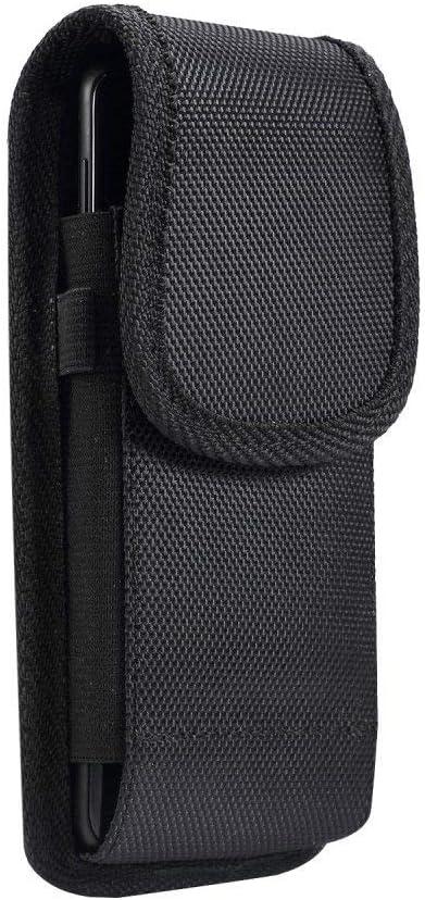 Nylon Belt Holster with Metal Clip and Card Holder für Sony Xperia XZ1 - Black