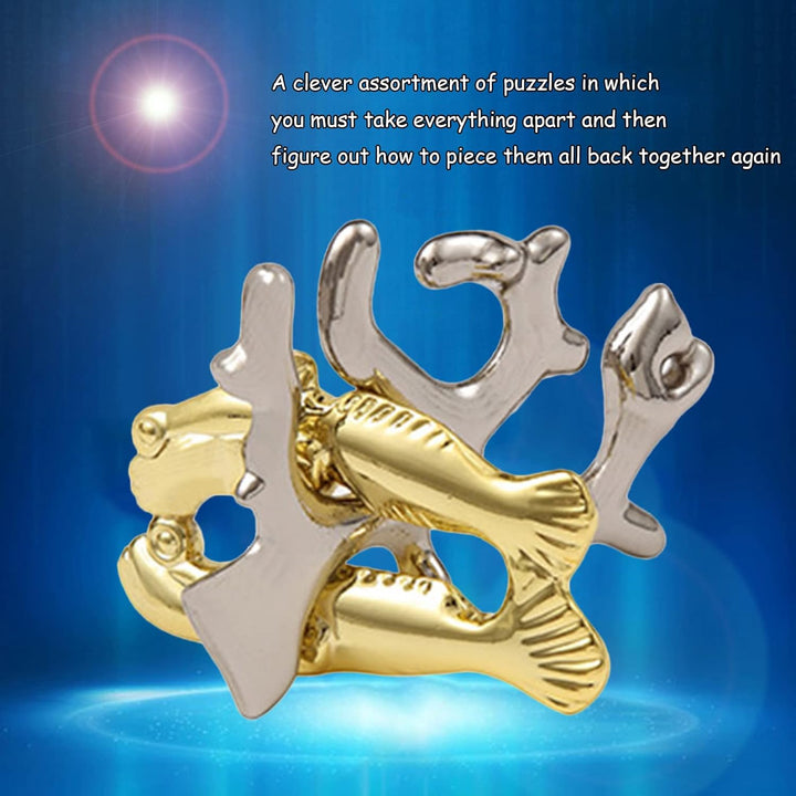 RoseFlower 3D Metall Knobelspiele, 6 Stück IQ Spiele Puzzle Set, Brainteaser Puzzle, Metall Draht Ge