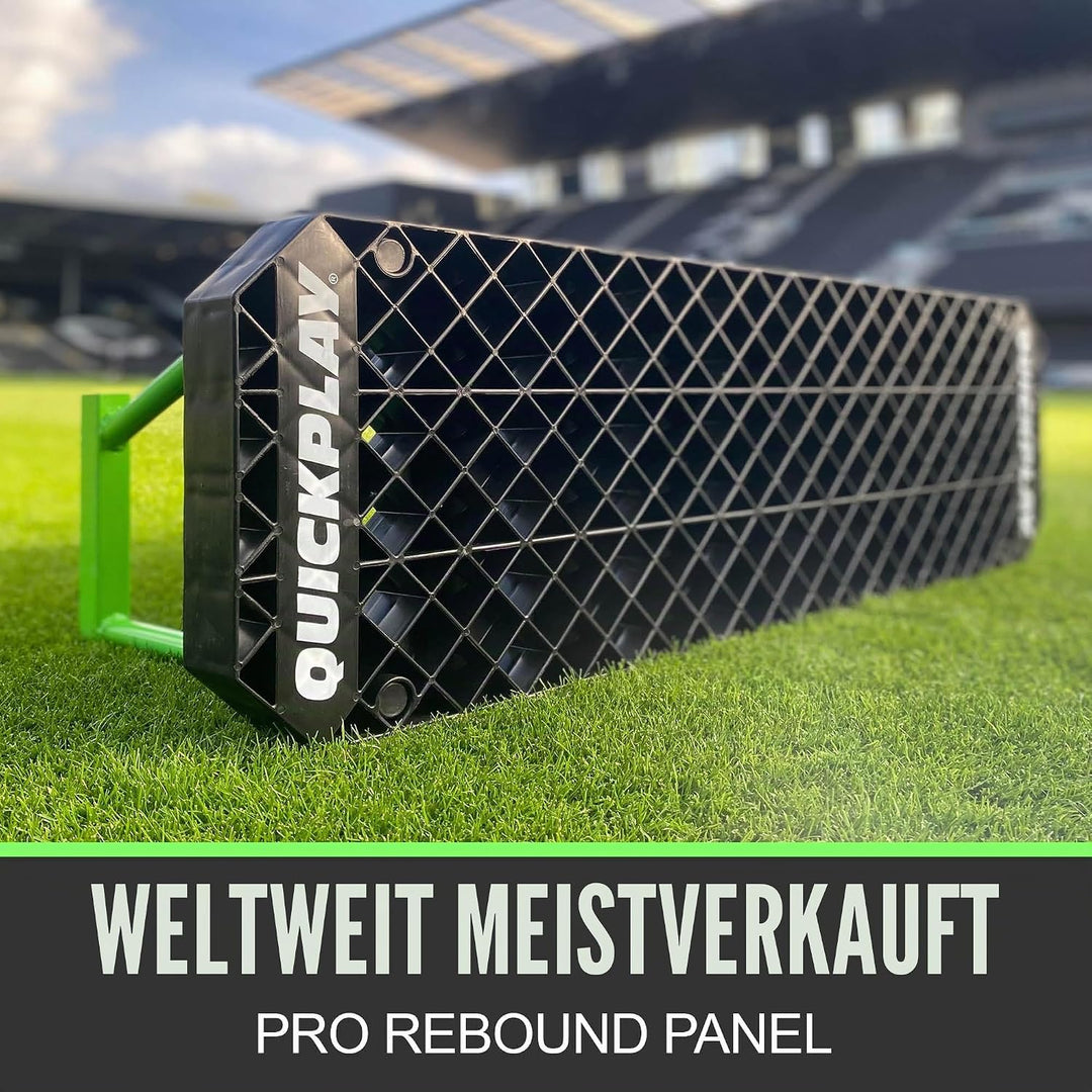 QUICKPLAY Replay Station Fussball-Rückprallbrett – Tragbarer Dual-Oberflächen-Fussball-Rebounder mit