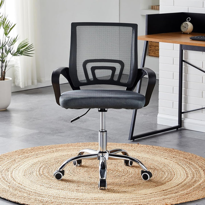 TUKAILAI Bürostuhl Ergonomisch, Schreibtischstuhl aus Netzstoff, Chefsessel mit Lendenwirbelstütze,