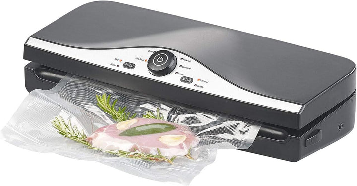 Rosenstein & Söhne Folienschweissgerät: 2in1-Vakuumierer BV-200.duo für Folien & Dosen, doppelte Nah