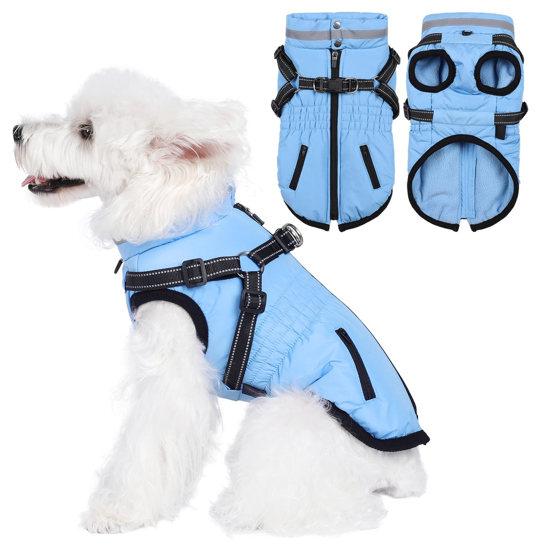 Hundemantel Wasserdicht Hundejacke Hundepullover mit Reissverschluss Kleine Hunde Winter Warme Jacke