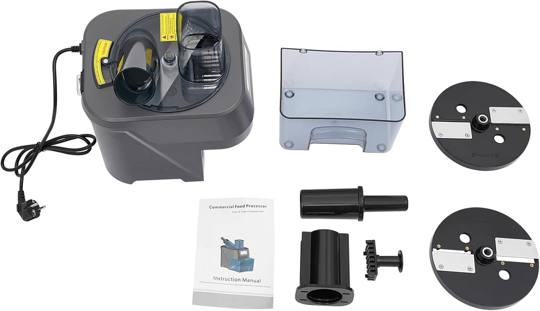 Gewerblicher Gemüseschneider mit 3 Klingen für Gastronomie 100W 220V | Kommerzieller Gemüseschneider