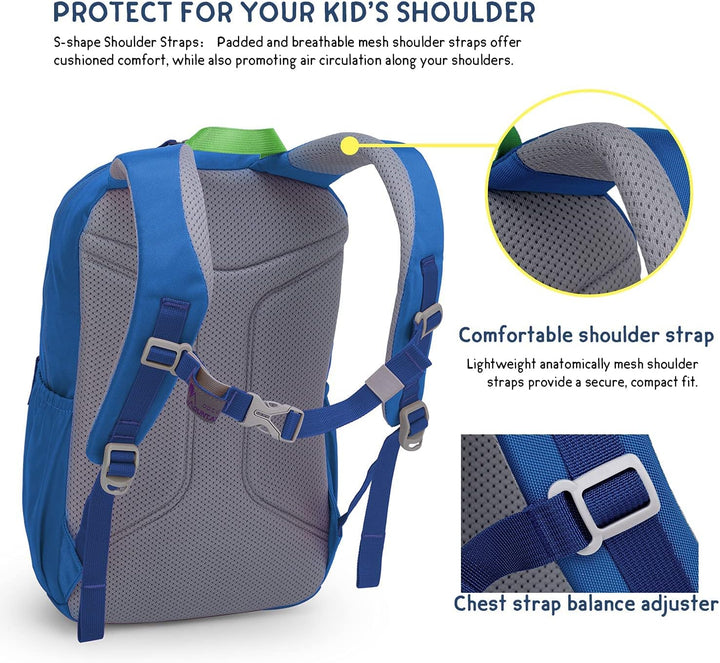 MOUNTAINTOP Kinderrucksack Mädchen Jungen Schulrucksack Schultasche für Schule Wander, 15L, 25 x 14