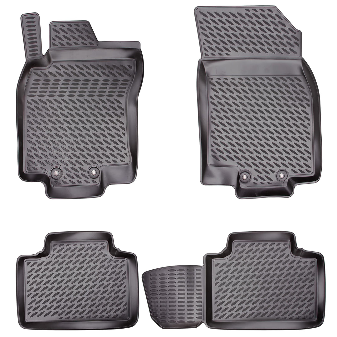 Elmasline Design 3D Gummimatten Set für VW Touareg II Baujahr 2010-2018 | Extra hoher 5cm Rand TOUAR