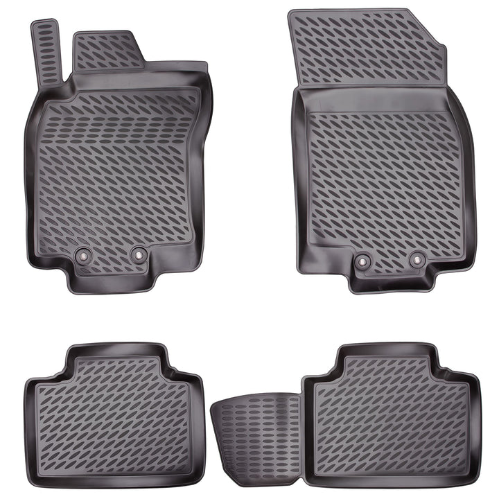 Elmasline Design 3D Gummimatten Set für VW Touareg II Baujahr 2010-2018 | Extra hoher 5cm Rand TOUAR