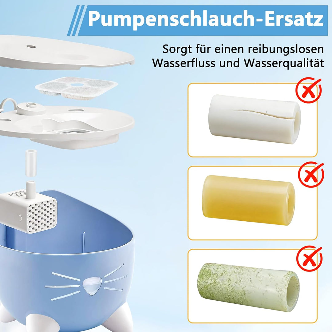 24 Stück Katzenbrunnen Filter für Catit Pixi Trinkbrunnen, Ersatzfilter mit Dreifachem Filtersystem,