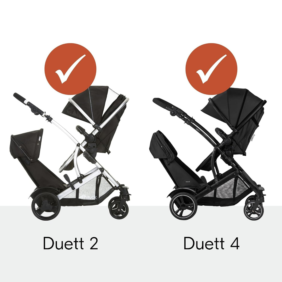hauck Adapter Kompatibel mit Duett 2 & Duett 4 Geschwisterwagen sowie Ausgewählte Babyschalen von Ma