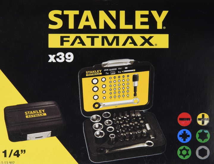 1/4"" Bit-Satz, 25 mm, mit Mini-Knarre, 32-teilig 1 Gelb/Schwarz, 1 Gelb/Schwarz