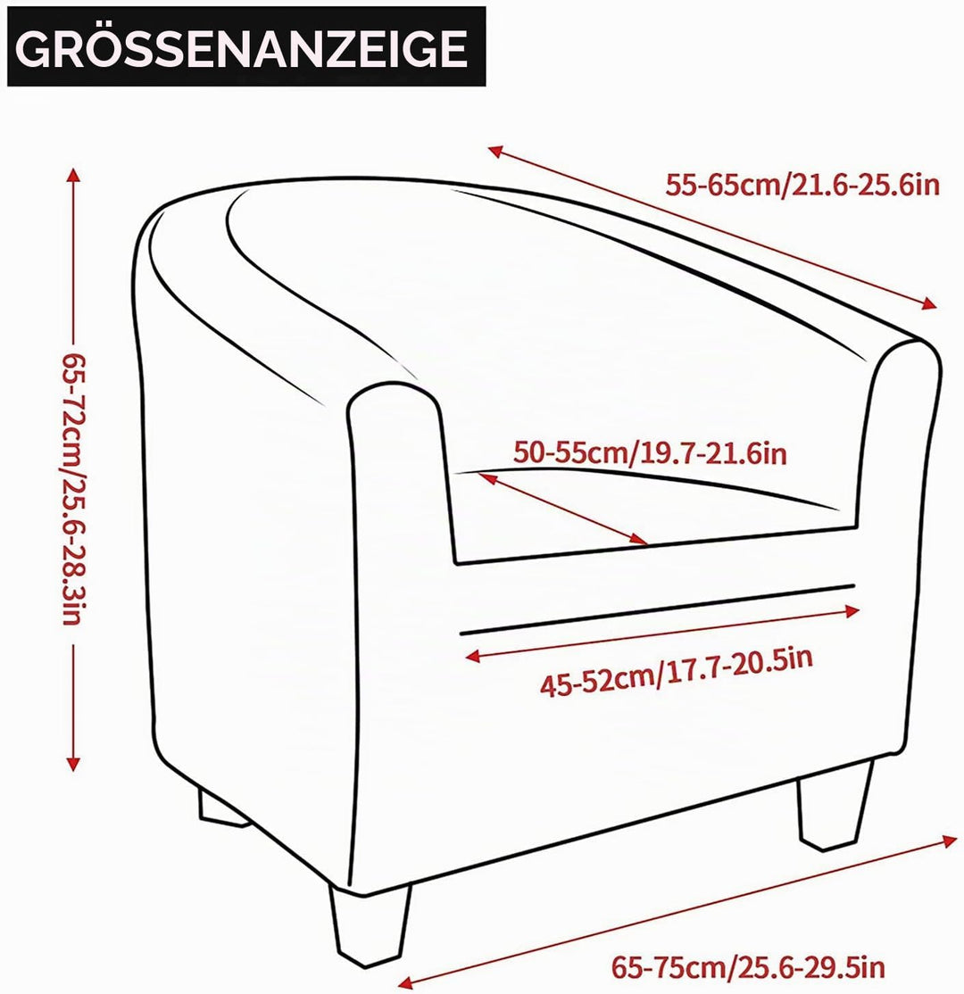 TOPCHANCES Sesselschoner Sesselhusse Sesselüberwürfe,Ausziehbar Elastisch Sessel Velours Sesselbezug