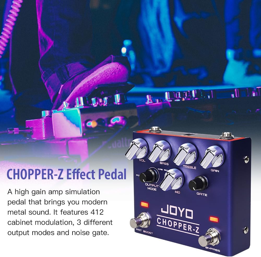 JOYO Distortion-Effektpedal, moderner Metallton, High-Gain-Verstärkersimulatoren, All-in-One-Pedal m