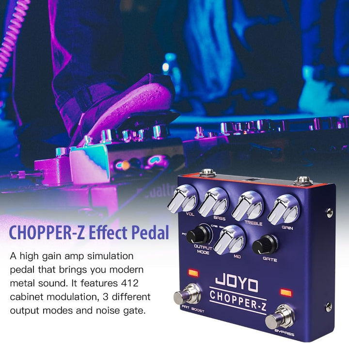 JOYO Distortion-Effektpedal, moderner Metallton, High-Gain-Verstärkersimulatoren, All-in-One-Pedal m