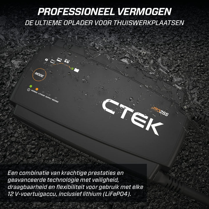 CTEK PRO25S, 25A, Batterieladegerät 12V Und Stromversorgung & CS Storage CASE strapazierfähige und l