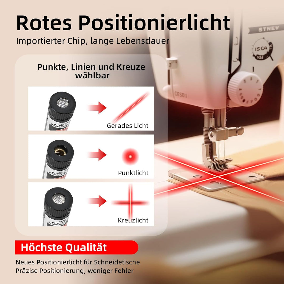 Philorn Magnetische Positionierungs Quiltleuchte für Nähmaschine, 3-in-1 magnetischer Nahtführer, fü