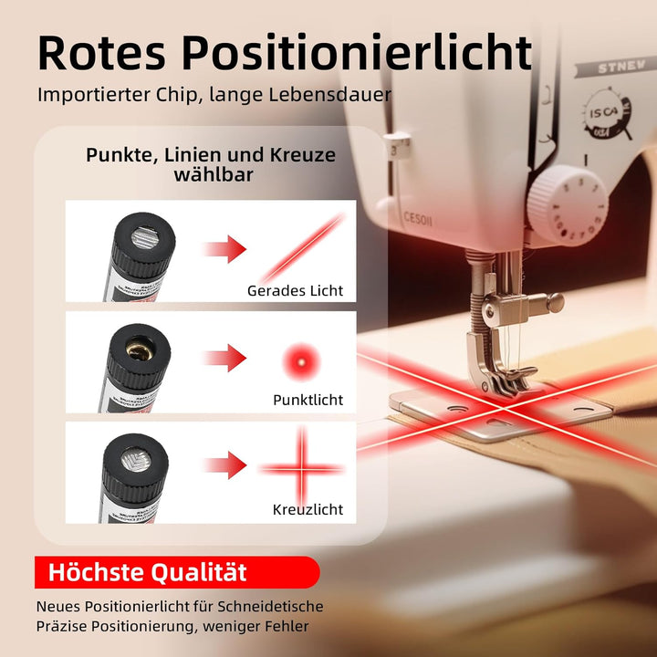 Philorn Magnetische Positionierungs Quiltleuchte für Nähmaschine, 3-in-1 magnetischer Nahtführer, fü
