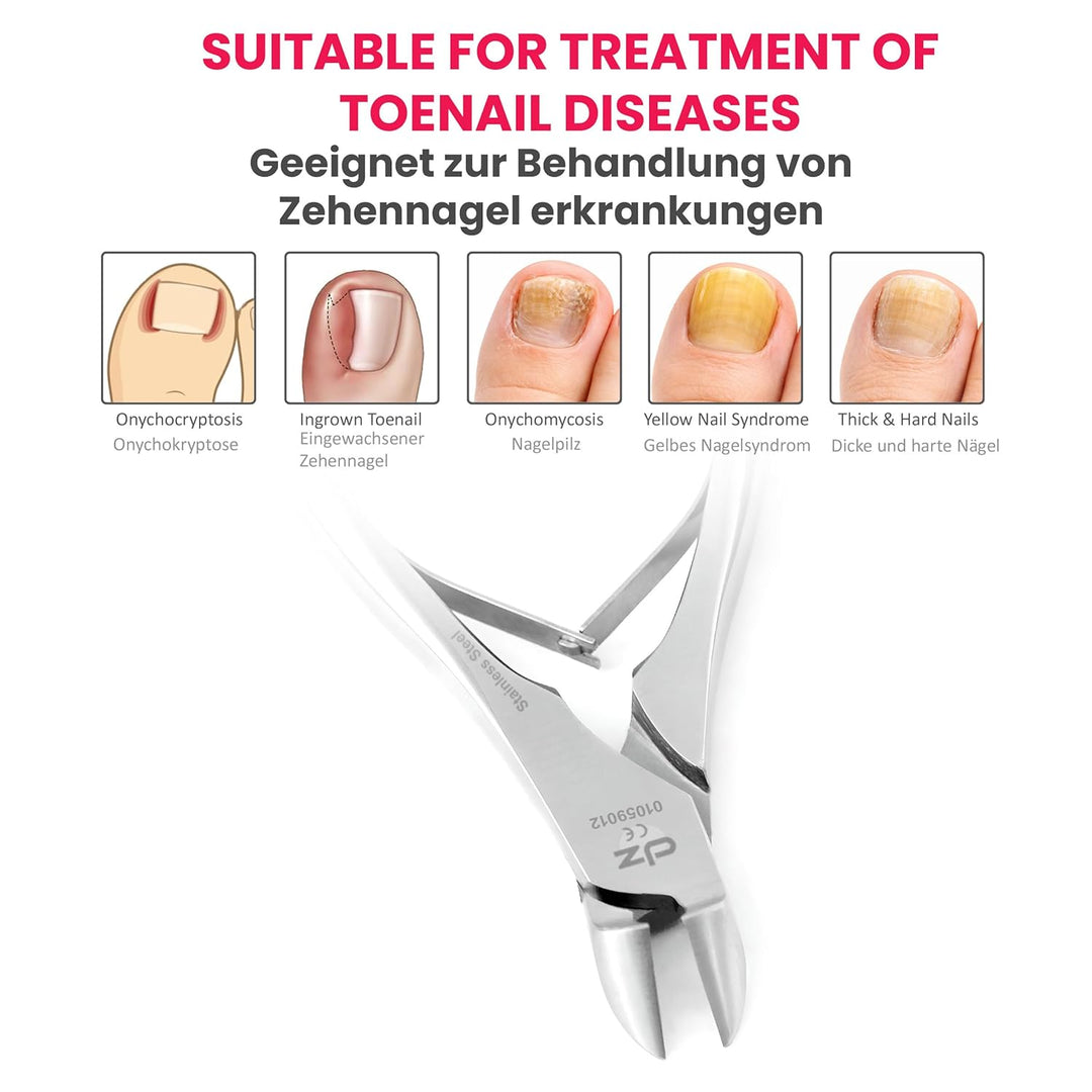 Diabetiker Soft Cut Kopfschneider mit Doppelfeder Nagelzange Fussnagelzange knipser für Dicke oder E