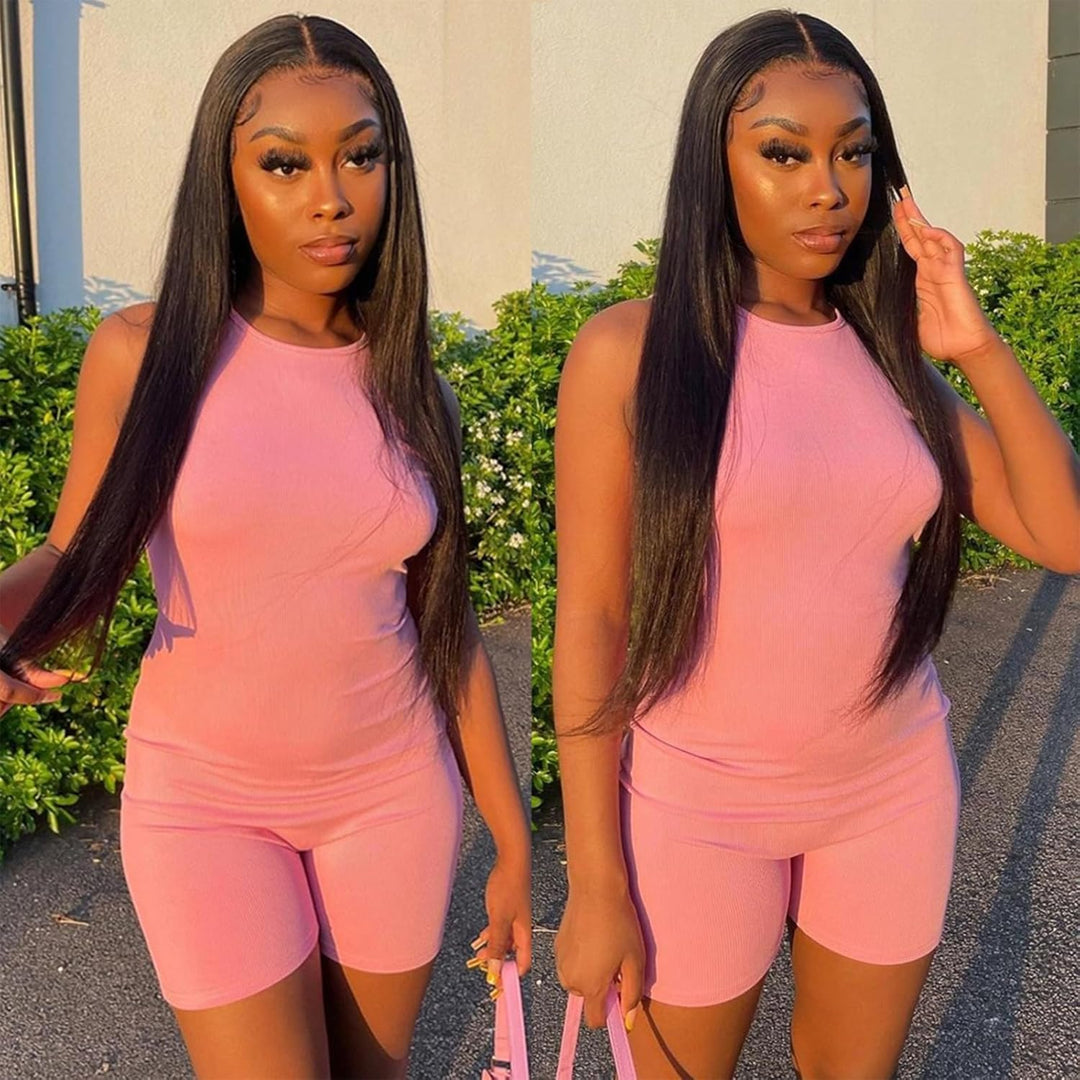 RICHAIR Straight Human Hair Bundles, 2 Bundles, 12 Inches (30.48 cm), 50g/Bundle(100g Total), Brazil
