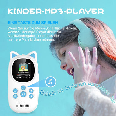 32GB MP3 Player Bluetooth 5.0, Oilsky MP3-Player Kinder mit Kopfhörer, 750mAh Tragbarem Sport Mp3 Mu