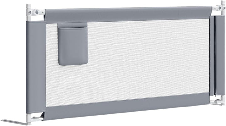 Bellabino Drina Rausfallschutz – Bettschutzgitter Boxspringbett – Bettgitter 180 cm Hellgrau – Baby
