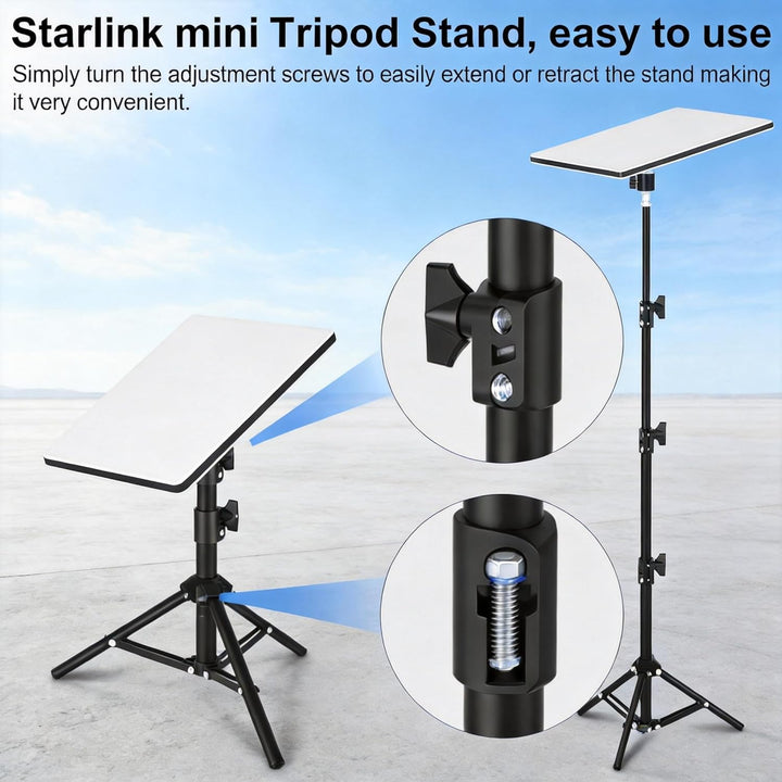 Starlink Mini Tripod Mount, Adjustable Heavy-Duty Stand Mount,Starlink Internet Kit Satellite Pole M