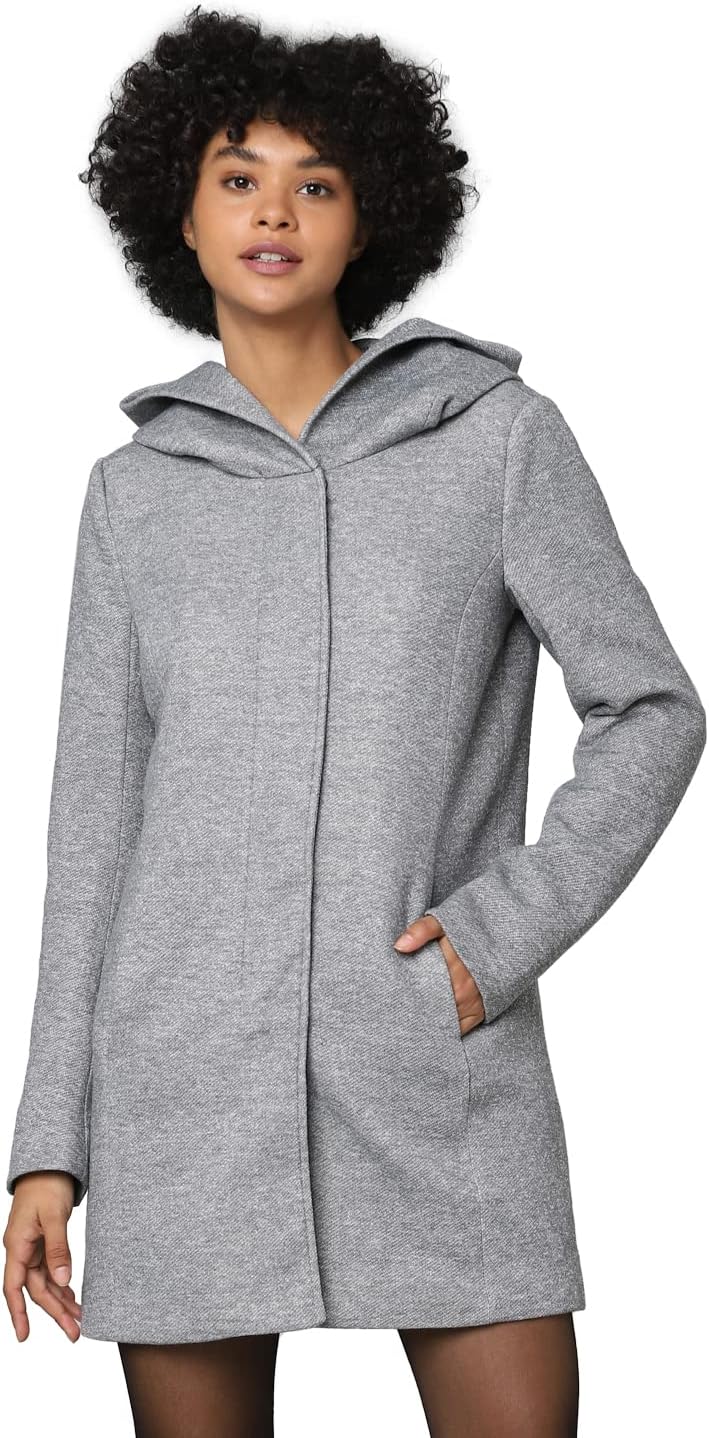 ONLY Female Mantel Klassischer XS Light Grey Melange, XS Light Grey Melange