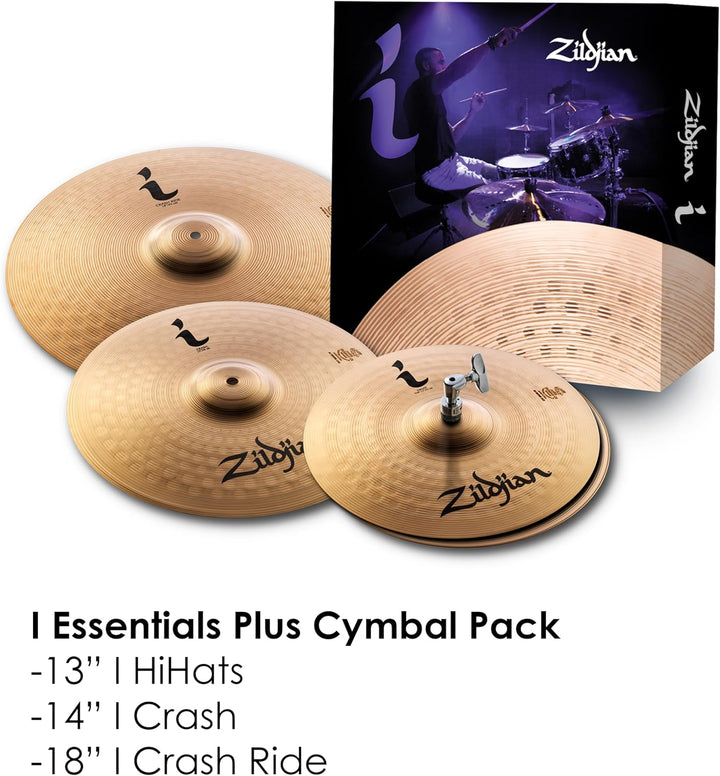 Zildjian ILHESSP I Family Series - Essentials Plus Cymbal Pack - (13"H, 14"C, 18"CR) I Family I Esse