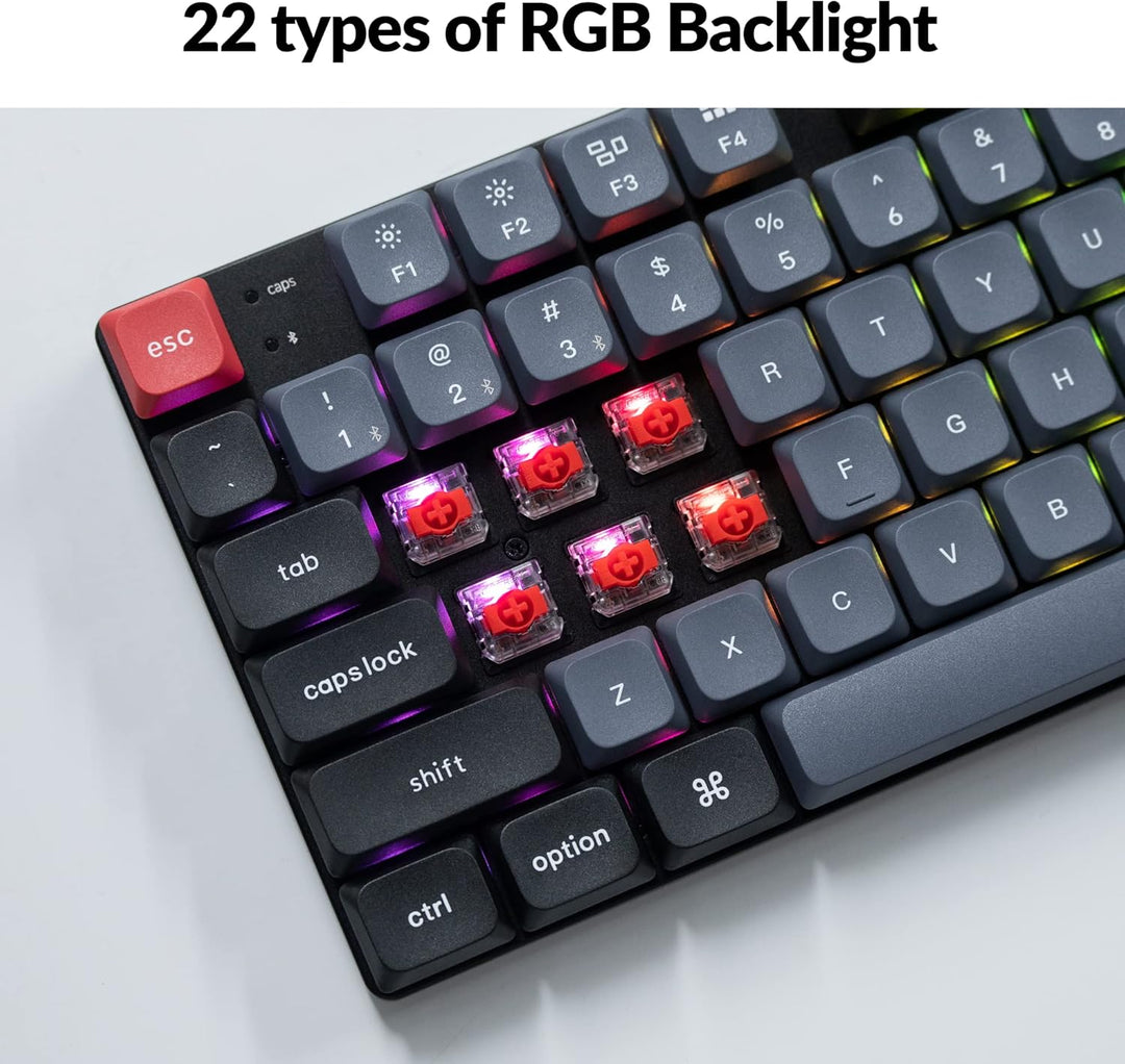 Keychron K13 Pro Ultraschlanke kabellose mechanische QMK/VIA-Tastatur, TKL-Layout mit Numpad, indivi