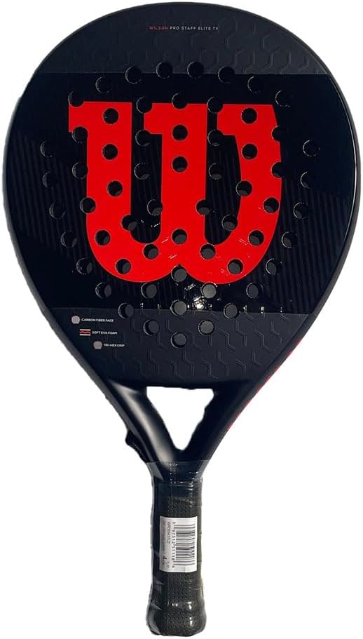 Wilson Pro Staff Elite TX Padel Racquet WR069411U, Unisex Paddle Rackets, Black, 2 EU