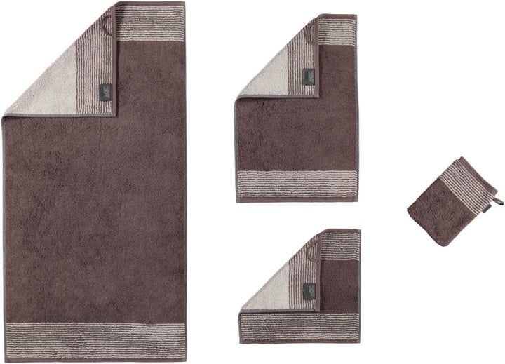 CAWÖ Home Handtücher Luxury Home Two-Tone 590 Pepper - 37 Duschtuch 80x150 cm, Duschtuch 80x150 cm
