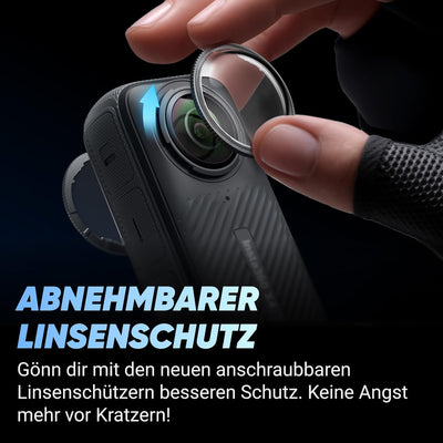 Insta360 X4 Motorradlenker-Bundle - 8K wasserdichte 360 Action Kamera, 4K Weitwinkel-Video, unsichtb