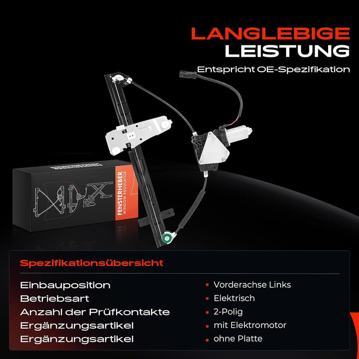 Frankberg Fensterheber mit Motor Vorne Links Kompatibel mit Grand Cherokee II WJ WG SUV 1999-2000 Re
