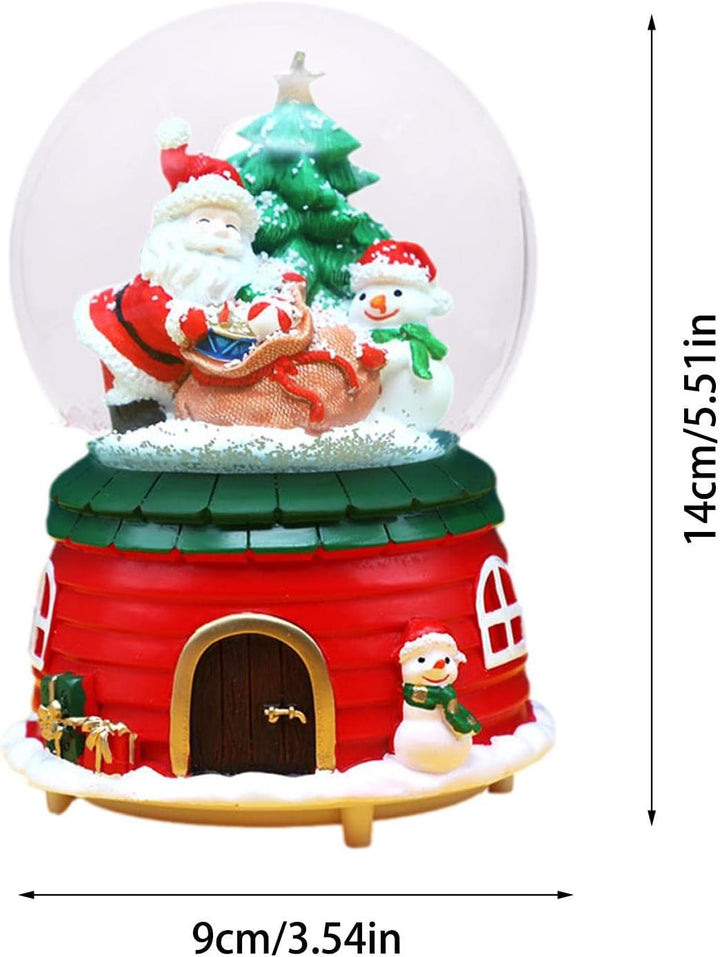 Weihnachtsschneekugel,Weihnachtsmann-Weihnachtsbaum-beweglicher Zug-Schneekugel - Farbwechsel, Spiel